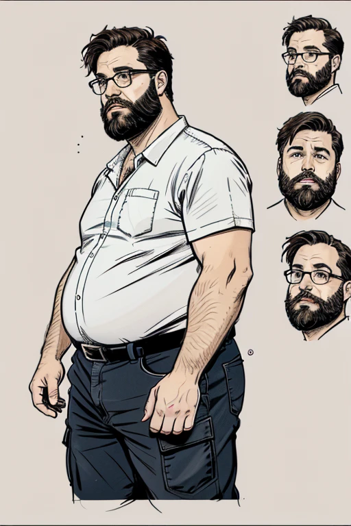 ((tmasterpiece)),(((best qualtiy))),(CharacterDesignSheet,Same role,frontage,Lateral face,on back),concept-art,concept art of character,Character sketches,reference sheet,Role table,(simplebackground,white backgrounid: 1.3), gesturing with hands towards the viewer, communicating with hands,🤗( Photography Coast view),Style Snthwve Nvinkpunk Style Snthwve Nvinkpunk Drunk Man (Only chubby, plump male image, with extremely thick thighs, a big belly, fat. he is 56 years old. He is bearded, full beard, very long beard. he wears prescription glasses. There's a man, chubby, chubby, extremely thick thighs, large belly, fat, wearing a sleeveless t-shirt, gray sweatpants, Eyeglasses, barbar grande cheia e longa, grisalho, nordic lanyard on neck rings watch bracelet full body tattoos full body photography full body image, sitting on a bench in a gym, em uma academia, heavy appearance, encorpado, He's strong, He's chubby, muscular, He's bald with a mustache, barba a fazer, negro, encorpado, parrudo, ele tem cerca de 58 anos de idade, ele tem cerca de ,58 anos, coxas grandes, malhar. Usando fones de ouvido cor vermelho com detalhes branco. Malhando de frente ao expectador, ((tmasterpiece)),(((best qualtiy))),(CharacterDesignSheet,Same role,frontage,Lateral face,on back),concept-art,concept art of character,Character sketches,reference sheet,Role table,(simplebackground,white backgrounid: 1.3), gesturing with hands towards the viewer, communicating with hands,