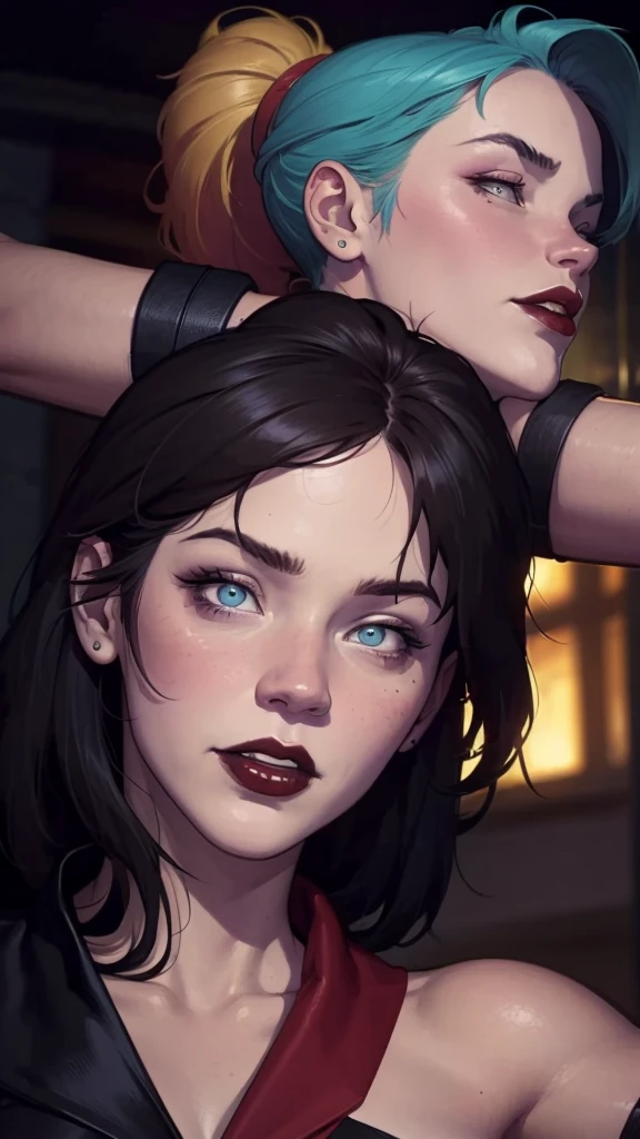 A closeup of a woman in a black top and a black bra, estilo de arte de charlie bowater, Estilo Charlie Bowater, retrato de vampiro, arte do personagem charlie bowater, Alena Aenami e Artgerm, Neoartcore e Charlie Bowater, Charlie Bowater cores ricas e profundas, lazy art style, Artgerm e Tom Bagshawum close de uma mulher com longos cabelos pretos e um colar, amoranto, Bela Delfina, mais conhecido como amoranto, Kailee Mandel, cabelo preto e olhos grandes, profile picture with headshot, jovem linda amoranto, pale and glowing skin, retrato de alta qualidade, com cabelos longos e olhos penetrantes, skin pale as ivory, Sydney Hanson mode white skin tone close-up portrait cartoon style GTA style digital illustration of a woman in a black dress and black hair, linda rainha vampira, linda rainha feminina vampira, gothic maiden, very beautiful gothic top model, beautiful vampira feminina, goth girl, goth girl, gothic maiden of the dark, Gothic style, gothic woman, gothic clothes, gothic outfit, moda vampiro, vampira feminina, wearing a gothic dress Close up of a woman with long hair and a sweater, cabelo castanho encaracolado, linda modelo, retrato de alta qualidade, medium portrait soft light, parece a jovem liv tyler, retrato colorido, linda mulher, cabelo loiro cacheado | d & d, beautiful portrait lighting, uma linda jovem, modelo muito lindo, Retrato de 50mm, medium to long brown curly hair, close-up of a person wearing tie and sweater;, Hermione Granger, inspirado em Hermione Hammond, hermione, Emma Watson as Hermione Granger, Ema!! watson!!, Emma Watson as harry potter, Emma Watson as driada, Emma Watson, portrait photo of Emma Watson, photo of Emma Watson, Batmangirl is a female character with red and blue hair, rainha arlequina, artgerm extremamente detalhado, Harley Quinn, no estilo artgerm, of Harley Quinn, artgerm e rossdraws, no estilo de artgerm, desenhado no estilo de artgerm, inspirado em ross