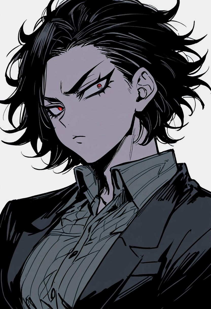 Akira Fudo, Devilman Crybaby, Male, with black clothes