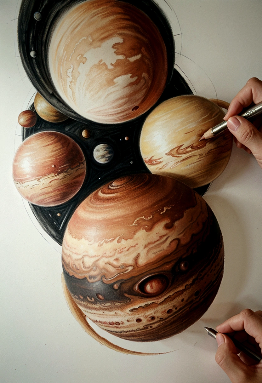 drawing of planets