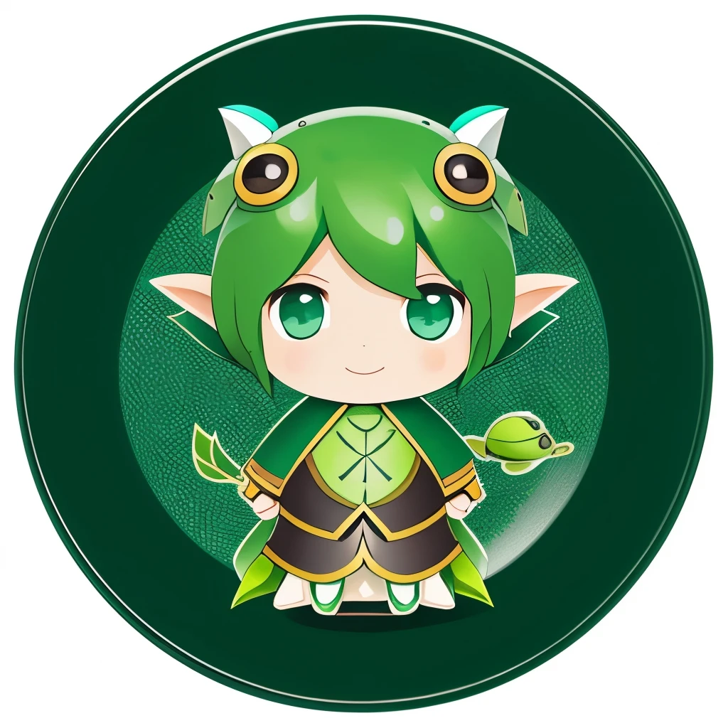Round plate on head、Green water imp with turtle shell.、Kappa