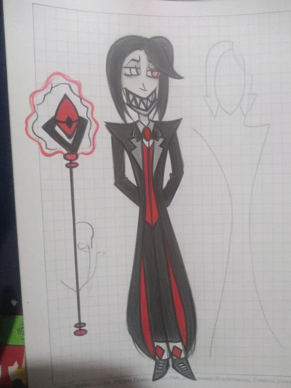 hazbin hotel style cartoon