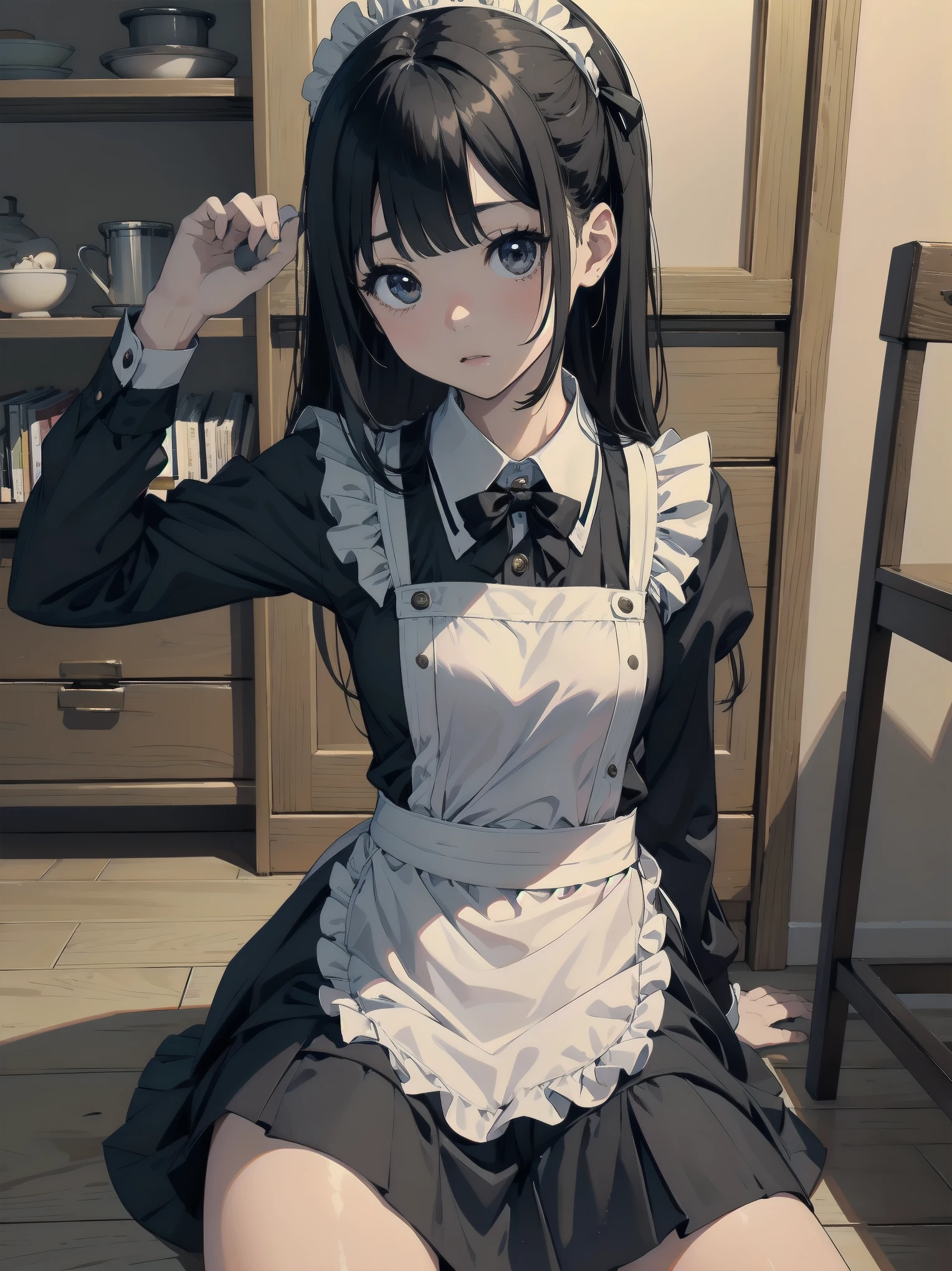 Masterpiece、Disorganized、矛盾するほどのDisorganized、可愛すぎてcuteDisorganized、cute、Super cute、girl、solo、Maid