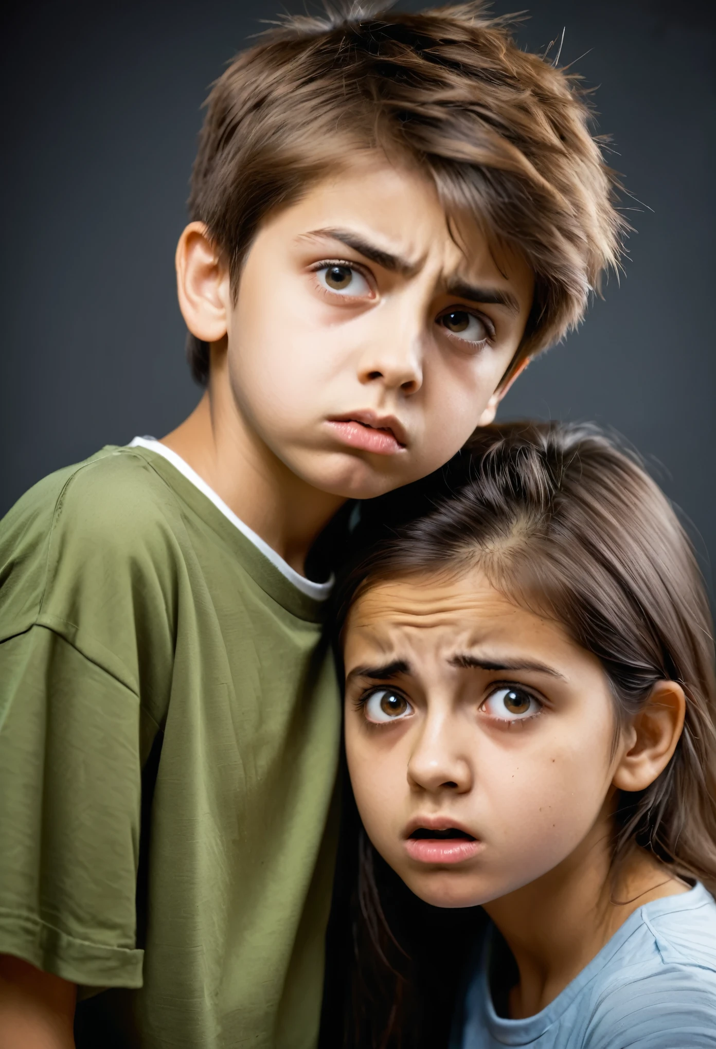 boy and girl, Disgusting look, discomfort, refusal, 