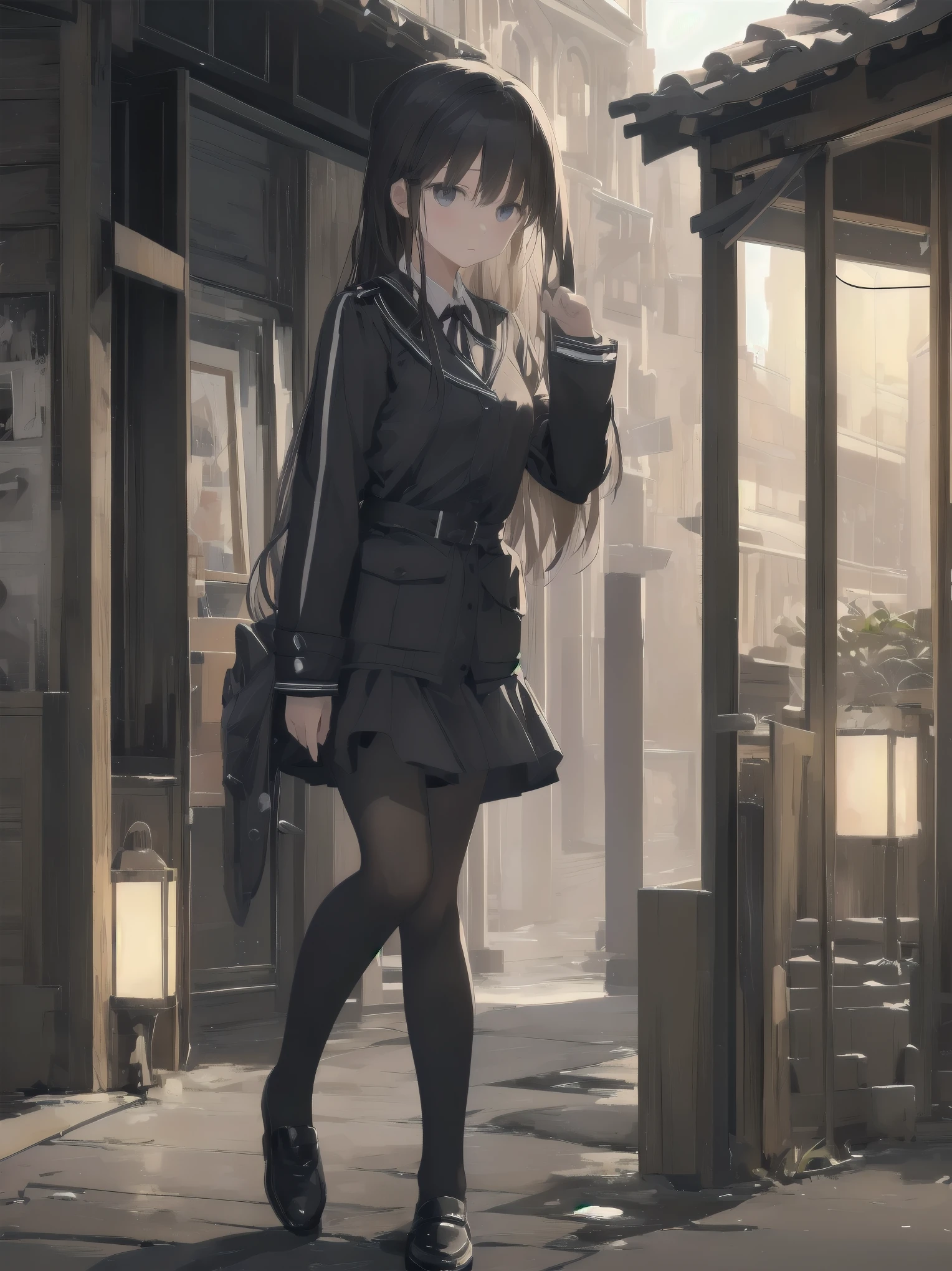 Masterpiece、high quality、high resolution、One girl、solo、uniform, Surprised expression, Standing in the park, At night,Half-body photo, Super detailed, Ultra HD、cute、A shy and shy pose、Capture your subjects at their best with photogravure settings