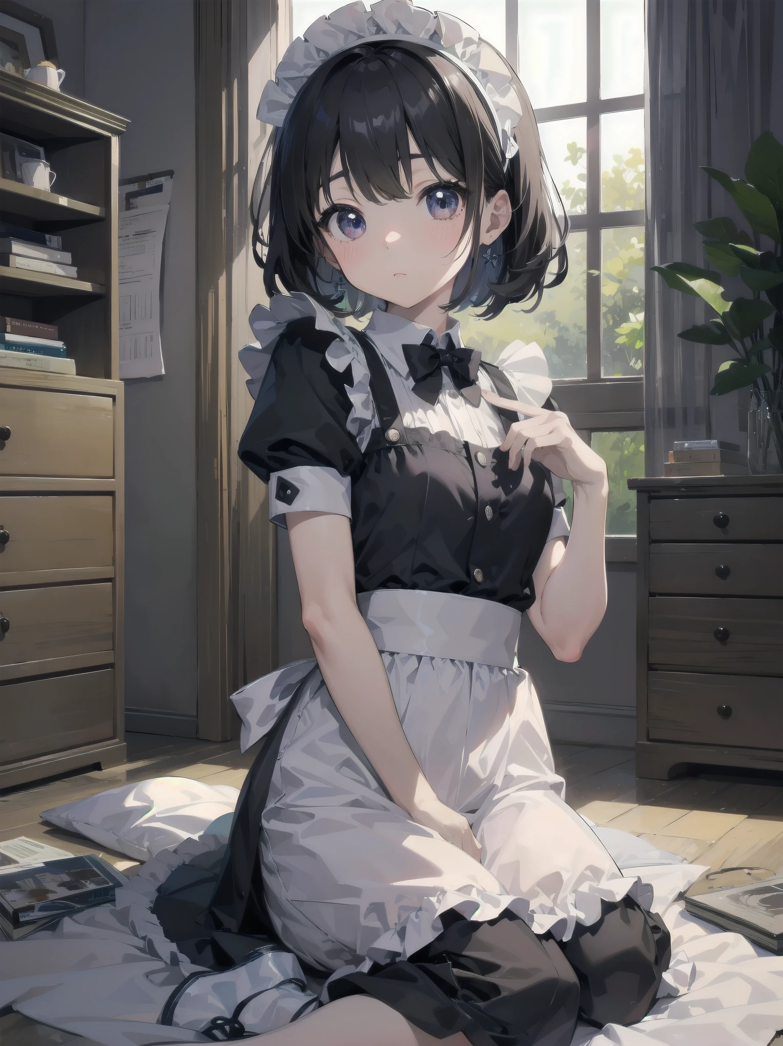 Masterpiece、Disorganized、矛盾するほどのDisorganized、可愛すぎてcuteDisorganized、cute、Super cute、girl、solo、Maid