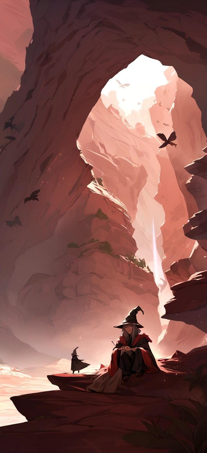 Red Cliff, wizard, Light, bright smile, fly, Play