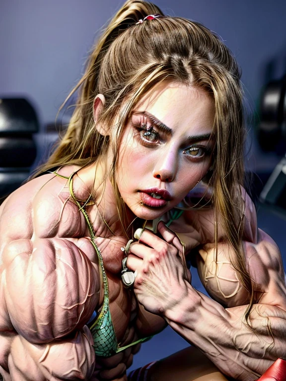 (2 girls body builders:1.6), ((masterpiece)), best quality, ultra-detailed:1.7, finely detail, high resolution:1.6, perfect dynamic composition, beautiful detailed faces:1.77, blonde babes:1.88, perfect red lipstick, perfect makeup:1.8, short denim bikini , large breasts:1.4, lovely look:1.7, gorgeous face:1.6, defined muscles:1.4, beautiful faces:1.8, alessandra ambrossio, izabel goulart, Kate Upton, Gigi Hadid, candice swanpoel ,popped out dense veins on muscles:1.8, hyper detailed picture:1.4, 8k resolution: 1.7, flex muscles:1.3, hyper muscular body shape:1.42, photorealistic:1.5, realistic:1.6, face masterpiece:1.74, good and professional lighting on picture:1.38, Ukrainian-Moroccan muscle beauty goddess, masterpiece 22 years old Ariana Grande and Jennifer Lopez as bodybuilders, extremely high resolution, hyper feminine beauty , hyper realistic texture , extra large , hyper muscularity, hyper vascularity, ass of titanium, muscles of steel, ripped body shape, ripped sexy ass with bikini, muscular ass , topless, kissing, good face details, hyper face detailing, doing sex, super romantic moment, hyper romantic, romantic kiss, nude females, perfect symmetrical face, sexy french kiss with tongues, serious muscle posing, exaggerated muscular body, extremely shredded, flexing and posing muscles as bodybuilder, exaggerated veins on biceps