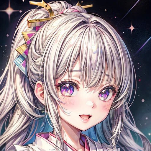 NSFW, 8k, High-level, absurd, masterpiece, best quality, primitive, very detailed CG, very detailed wallpaper, perfect lighting, Extremely detailed (((The personifying " Ryoko Hirosue " as a ))), MysticSight, Tyndall effect, Tyndall scattering, Studio gray background with (many Dazzling RainbowColor particles BokeH:1.28), (RoundlyButts, ThighGap), (Exposed:0.4), (Assfocus with looking ahead), BREAK (NOGIZAKA face variations) Extremely Detailed very KAWAII face variations, perfect anatomy, Childish, captivating gaze, elaborate detailed Eyes with (sparkling highlights:1.28), long eyelashes、Glossy RED Lips with beautiful details, Coquettish tongue, Rosy cheeks, Radiant PearlSkin with clear transparency . { (Dynamic LifeLike expressions:1.4) | :d) }, (large eyes:-1) .