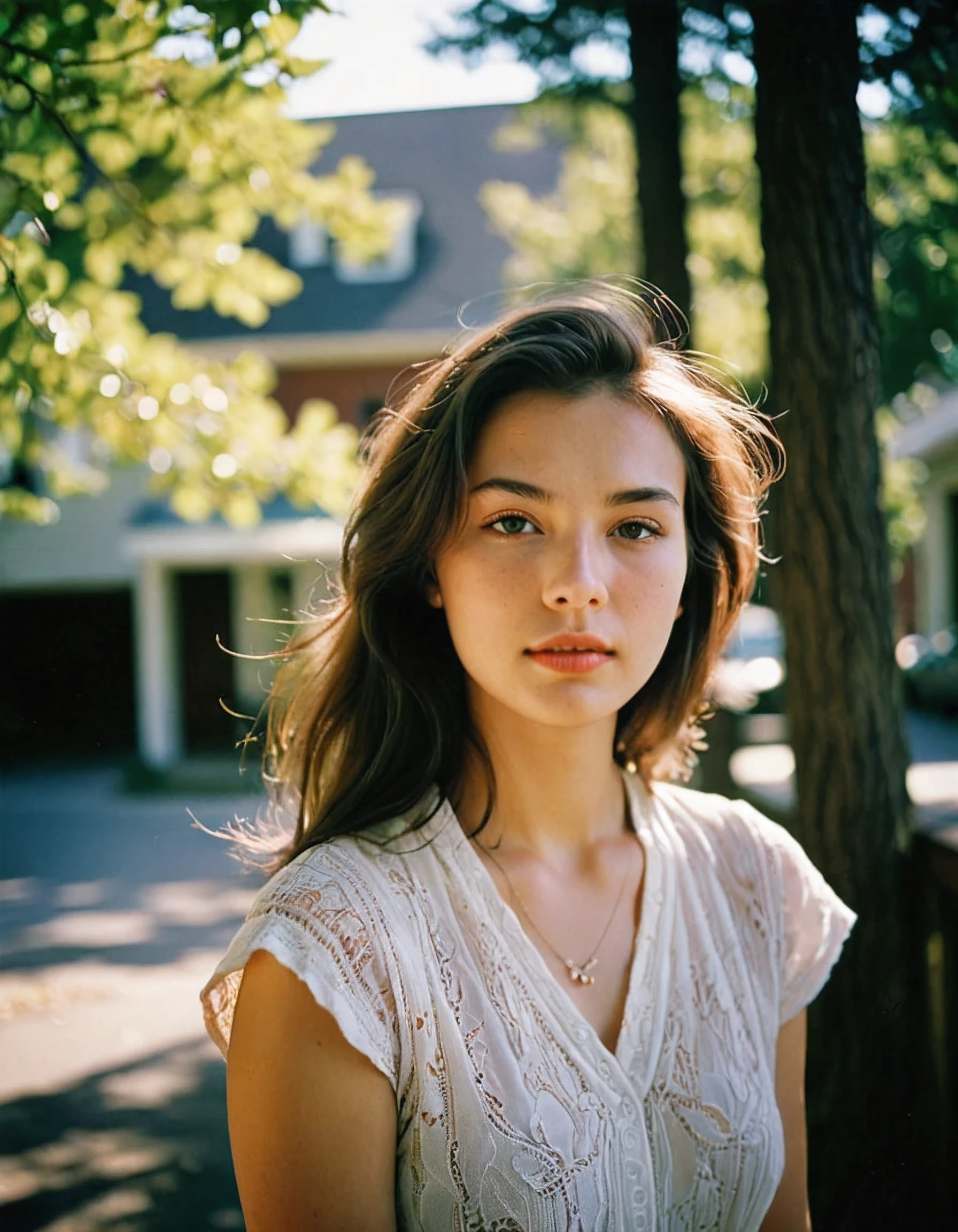 natural light, analog film photo, Kodachrome ,Beautiful Female