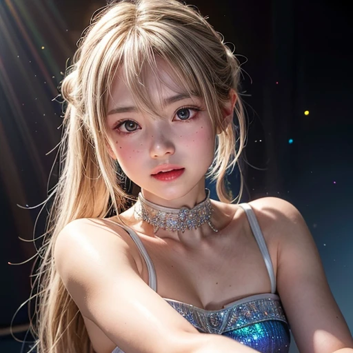 NSFW, 8k, High-level, absurd, masterpiece, best quality, primitive, very detailed CG, very detailed wallpaper, perfect lighting, Extremely detailed (((The personifying "  Edward Elric  " as a Little Girl))), MysticSight, Tyndall effect, Tyndall scattering, Studio gray background with (many Dazzling RainbowColor particles BokeH:1.28), (RoundlyButts, ThighGap), (Exposed:0.4), (Assfocus with looking ahead), BREAK (NOGIZAKA face variations) Extremely Detailed very KAWAII face variations, perfect anatomy, Childish, captivating gaze, elaborate detailed Eyes with (sparkling highlights:1.28), long eyelashes、Glossy RED Lips with beautiful details, Coquettish tongue, Rosy cheeks, Radiant PearlSkin with clear transparency . { (Dynamic LifeLike expressions:1.4) | :d) }, (large eyes:-1) .