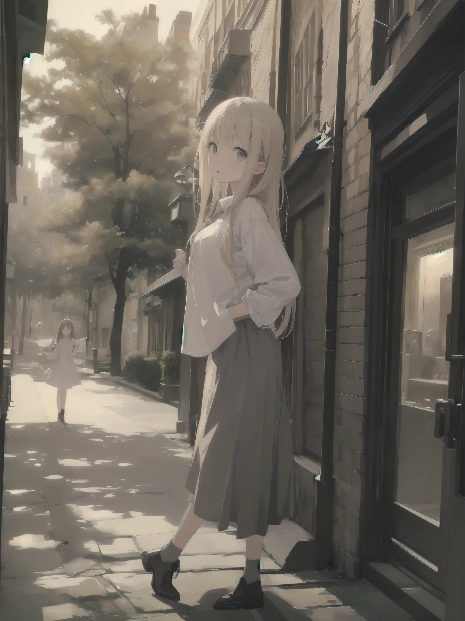 Masterpiece、high quality、high resolution、One girl、solo、uniform, Surprised expression, Standing in the park, At night,Half-body photo, Super detailed, Ultra HD、cute、A shy and shy pose、Capture your subjects at their best with photogravure settings