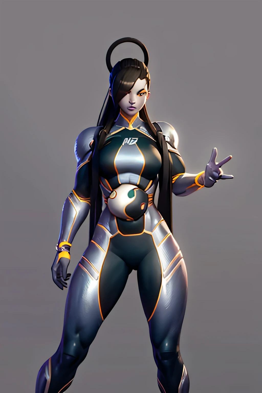 concept art by senior character artist, featured on zbrush central, neo-figurative, echo from overwatch, female cyborg, this character has cryokinesis, cyber suit, cybersuit, perfect anime cyborg woman, cyborg