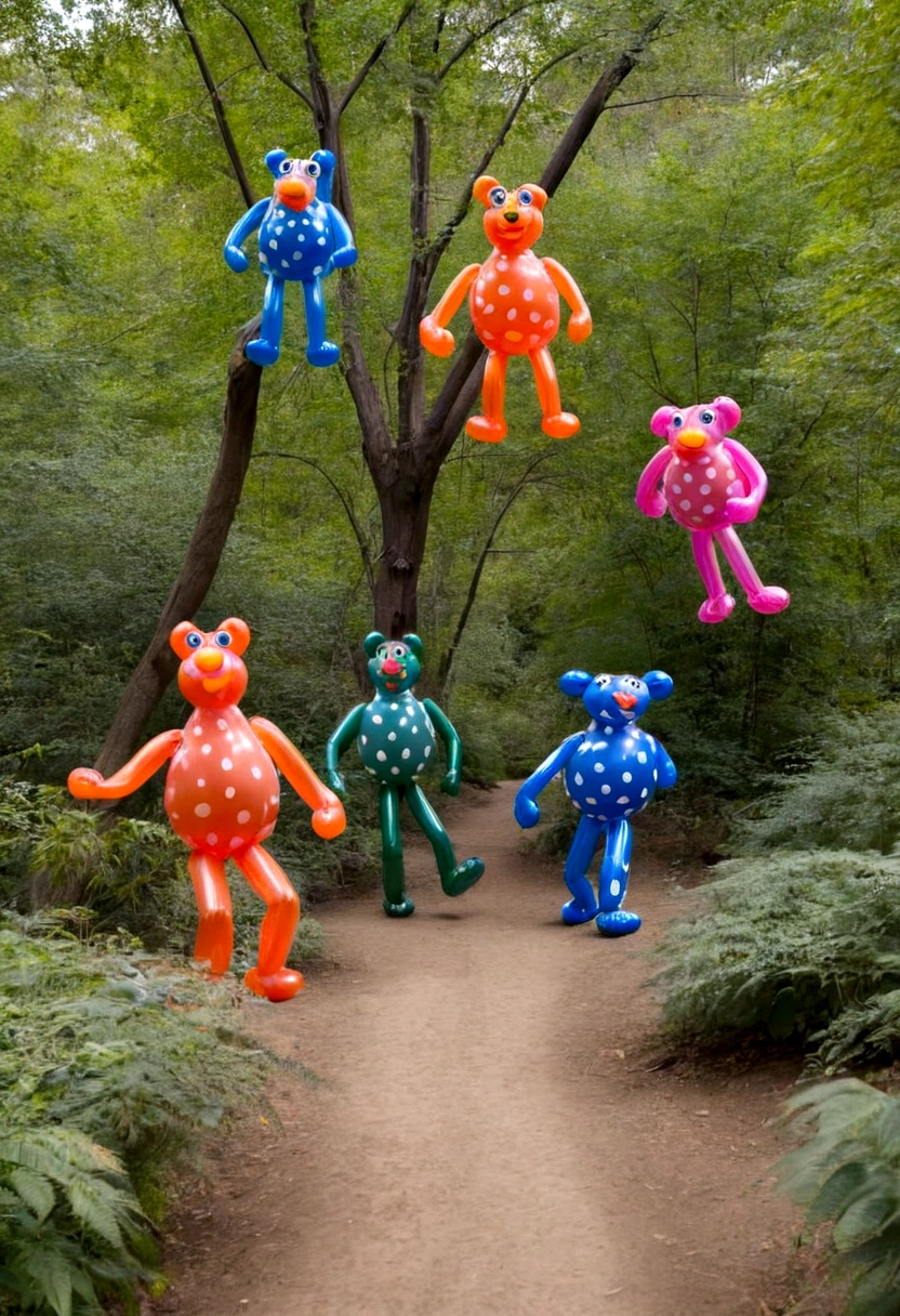 A zoo full of balloon animals. Pretzel people wander the trails looking at the various balloon animals