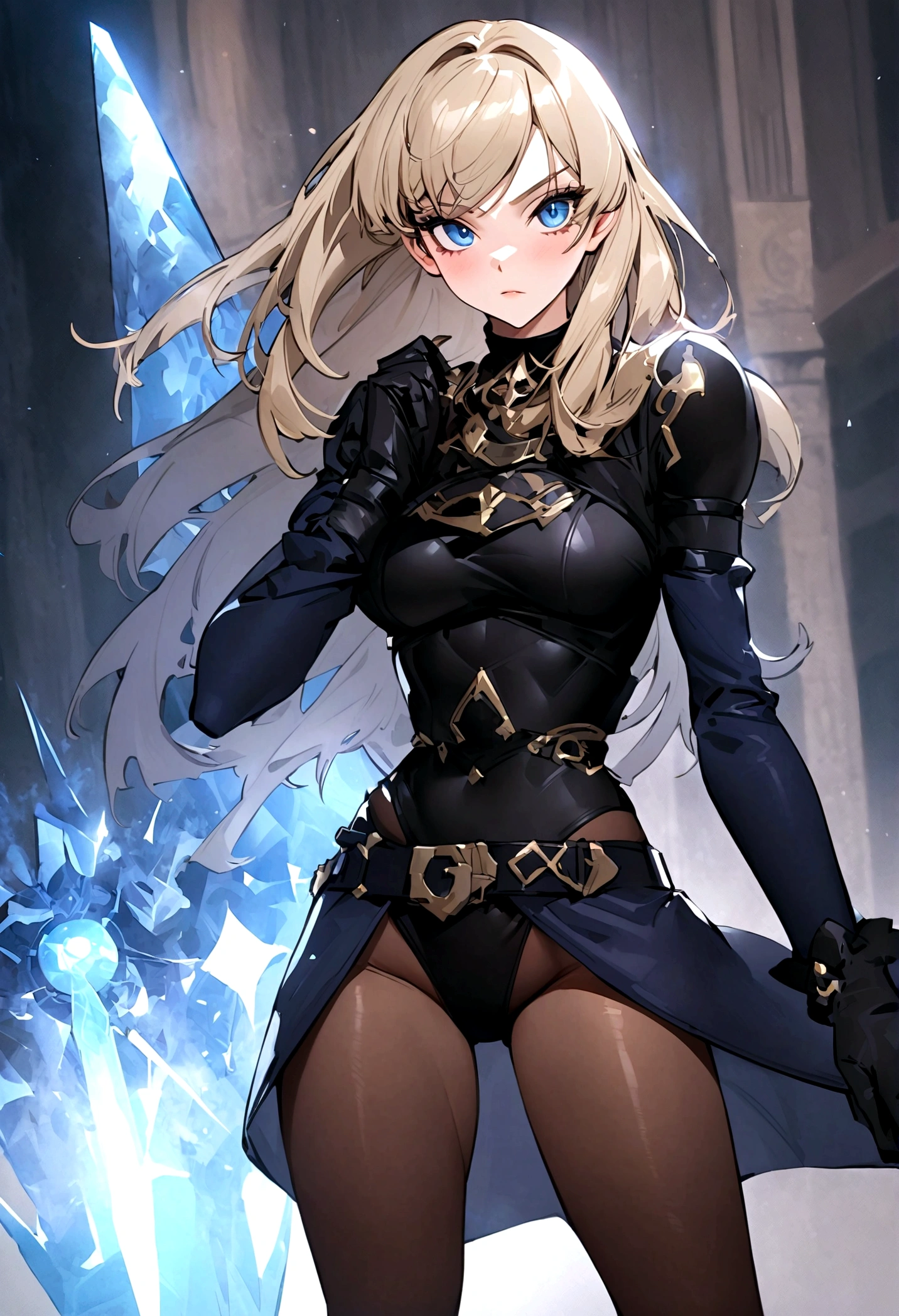 Bruxa.com longos cabelos negros.um cajado na sua mao.Evocando uma bola de fogo azul.magica.2d.rosto bem detalhado.roupas sexy.bem detalhado.estilo anime.