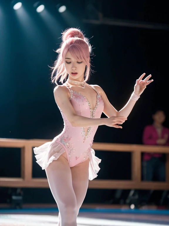 (Pink Hair :1.3), (masterpiece),(highest quality:1.0), (Ultra-high resolution,), be familiar with, 「The origins of spin turns in female figure skaters」 「The spin turn performed by female professional figure skaters、It is a fascinating element that perfectly combines elegance and technical skill.。. This spin was one of the many impressive techniques on display during her performance.。, Evoke deep emotions in the audience.
This prompt is、The aim is to accurately capture the beauty and technical intricacy of her spin turns.。, Fostering creativity and emotional immersion in a stable spread. Explaining the movement in detail, Smoothness, The grace of her rotation, the audience can perceive her outstanding skill and elegance.
This prompt is、A comprehensive explanation of the elements and technical aspects of spin turns.。, Choose words that convey the beauty and technical skill of the piece to the viewer.. By accurately depicting elegance, skill, And the perfect rotation of her spin, It can enhance the appeal and individuality of her performance..This theme is、Focus on spin turns performed by professional female figure skaters。, Capturing technology and beauty、Fostering creativity and emotional immersion in a stable and divergent world., Plump breasts,