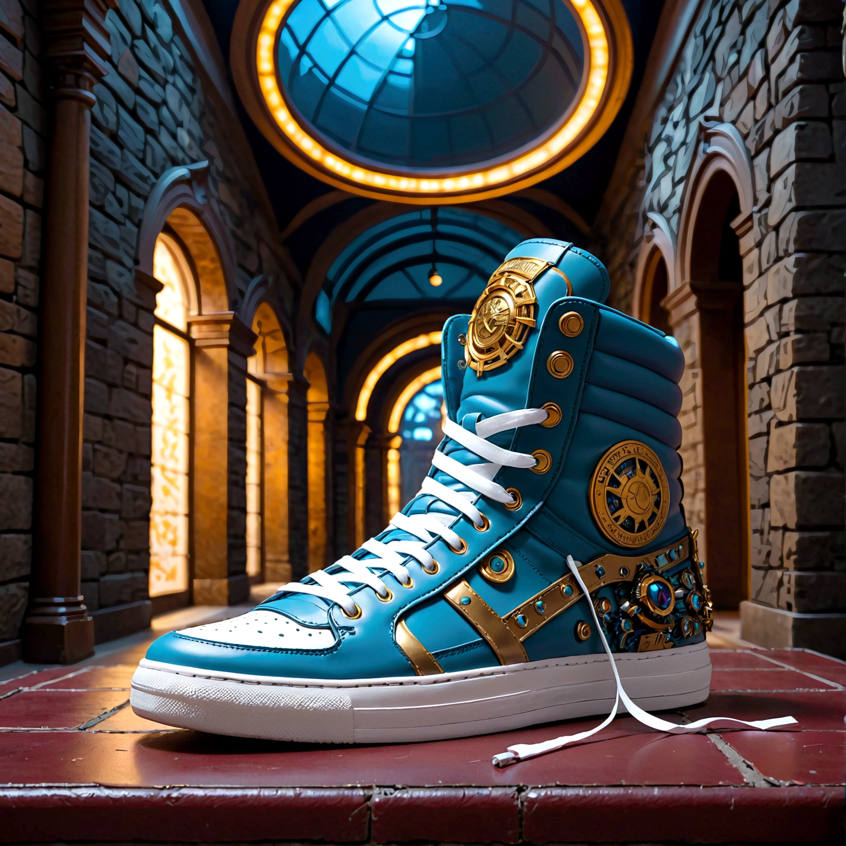 Product photography of Stonepunk sneakers,masterpiece,8K,Extremely detailed,best quality,