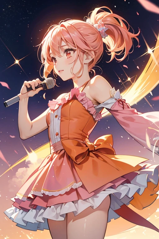 Seira-chan-tchi's appearance is based on Seira Otoshiro's. She resembles a young girl with peach colored skin, pink hair tied in a ponytail, and orange eyes. She wears a pink and blue dress. SPARKLE; GLITTER