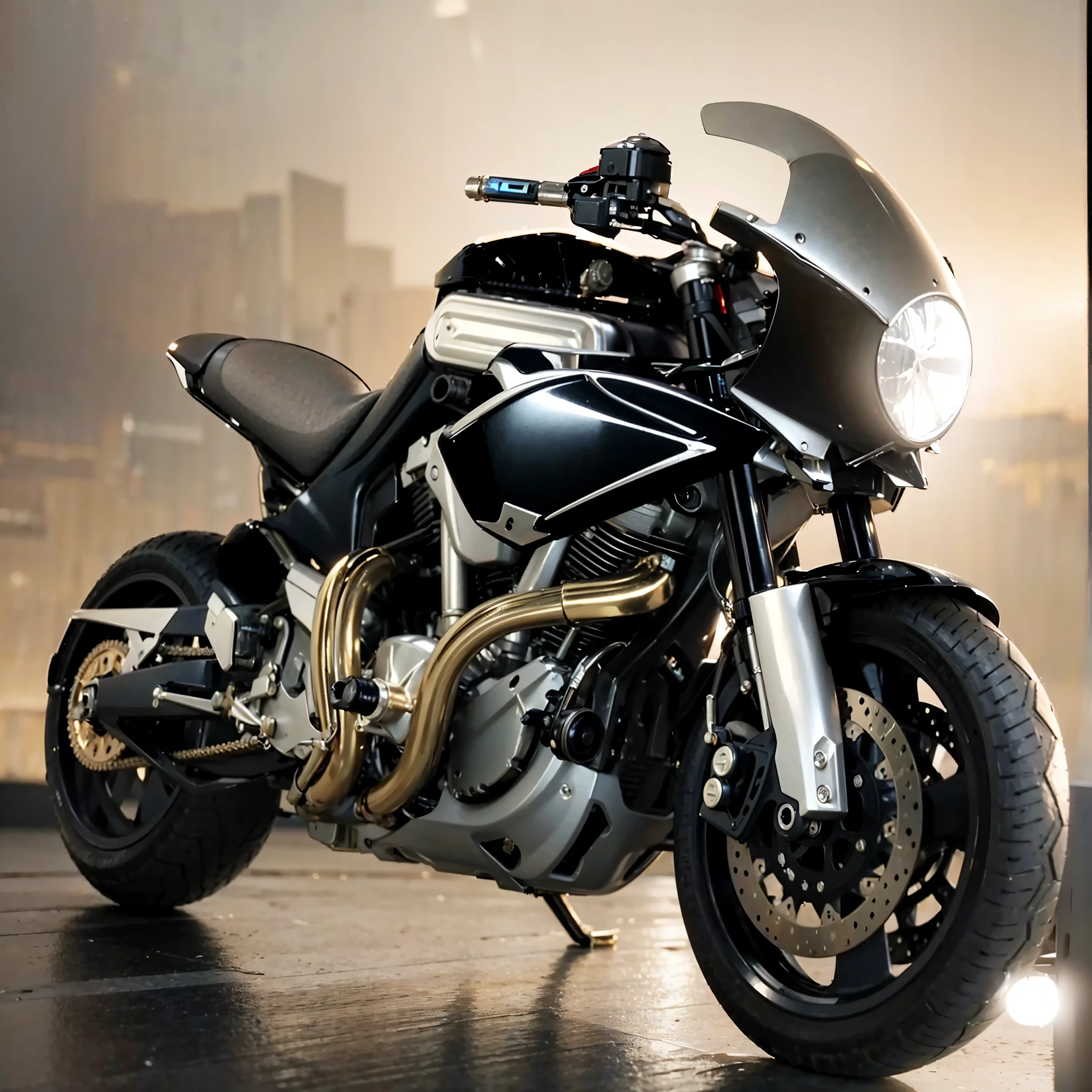 (masterpiece, best quality:1.2), (8k uhd, 16k, 32k, ultra high res), realistic photo, superrealism, ultra sharp photo result, neo cafe racer,