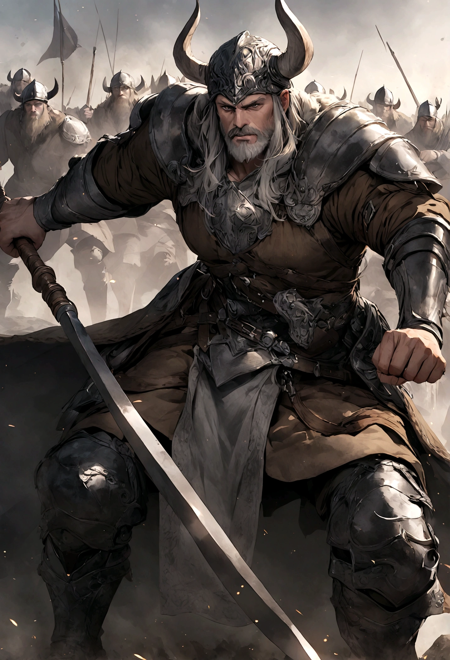 viking on the battle