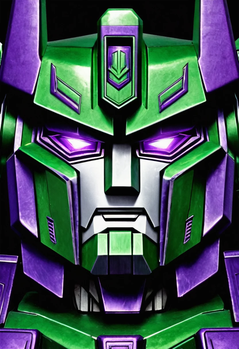 Transformers, decepticons, green purple metal colour, villain,