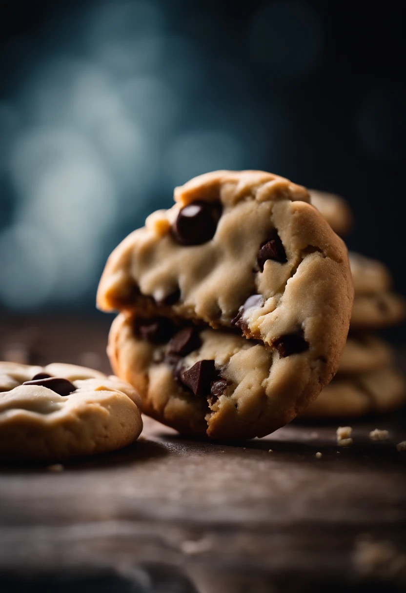 a detail shot of a Christmas cookie with a bite taken out, showcasing the soft and chewy texture and tempting everyone to have a taste