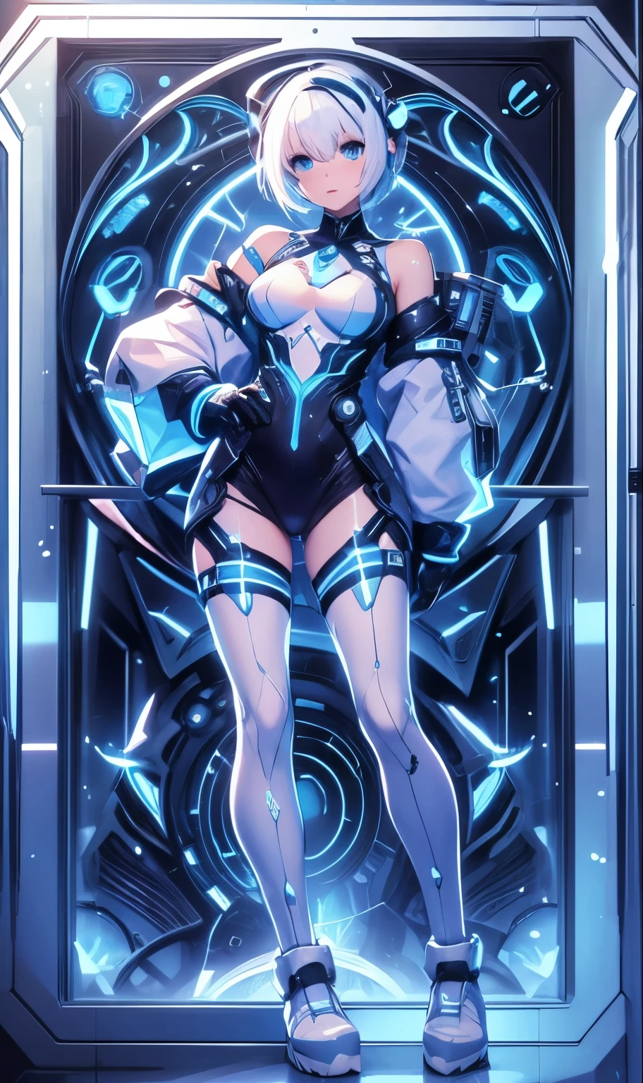 (high-res, vivid colors), blue bird alien, detailed feathers, sparkling eyes, alien landscape, vibrant colors, surreal atmosphere, glowing lights, otherworldly features, intricate patterns, dreamlike scenery, Arctic Frost Ranger: A suit featuring icy blue and frosty white hues, accented with snowflake patterns and frost crystals. This Ranger commands the power of ice and cold, with abilities such as creating blizzards, forming ice constructs for defense, and freezing enemies in their tracks.
