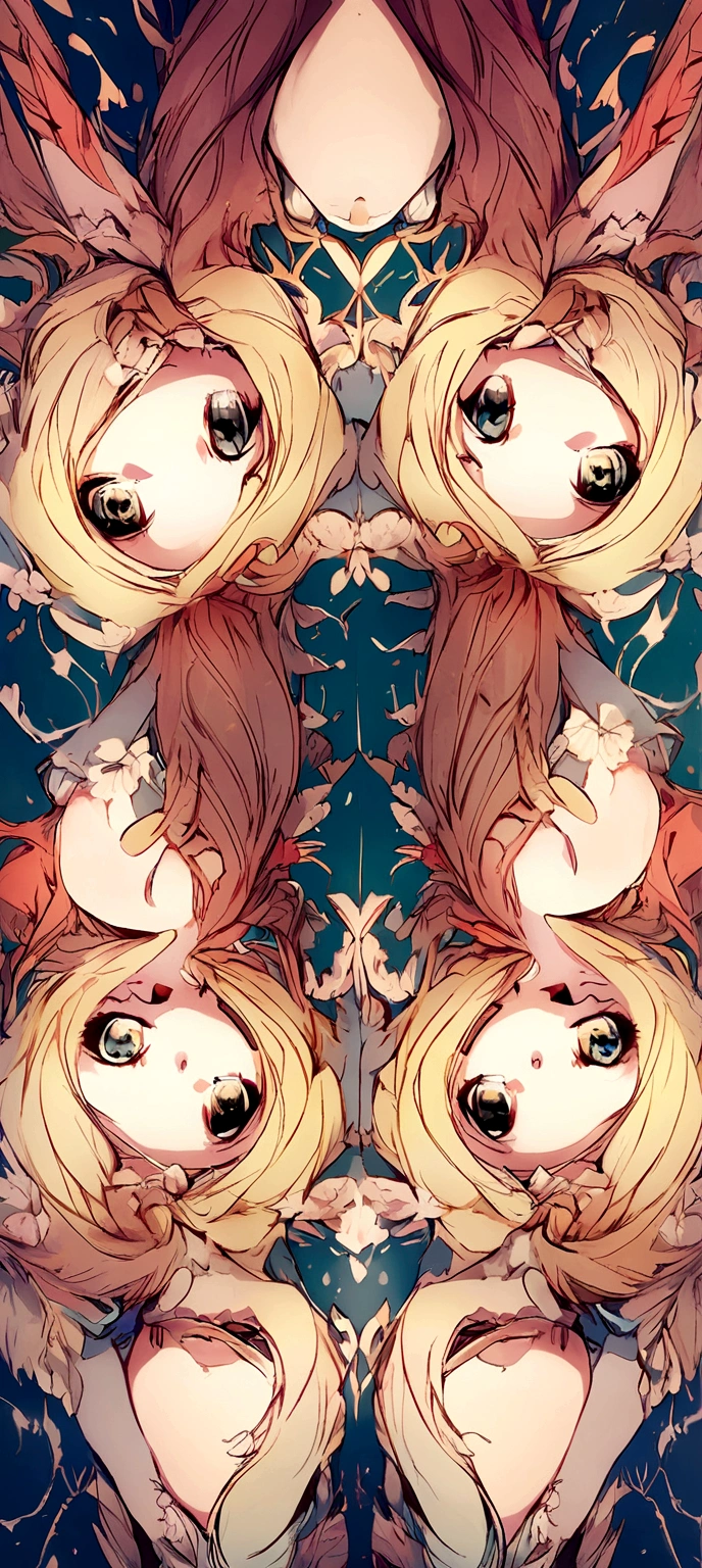 cute、、Short Bob、Kindergarten clothes、Cat ear、Hair color is beige