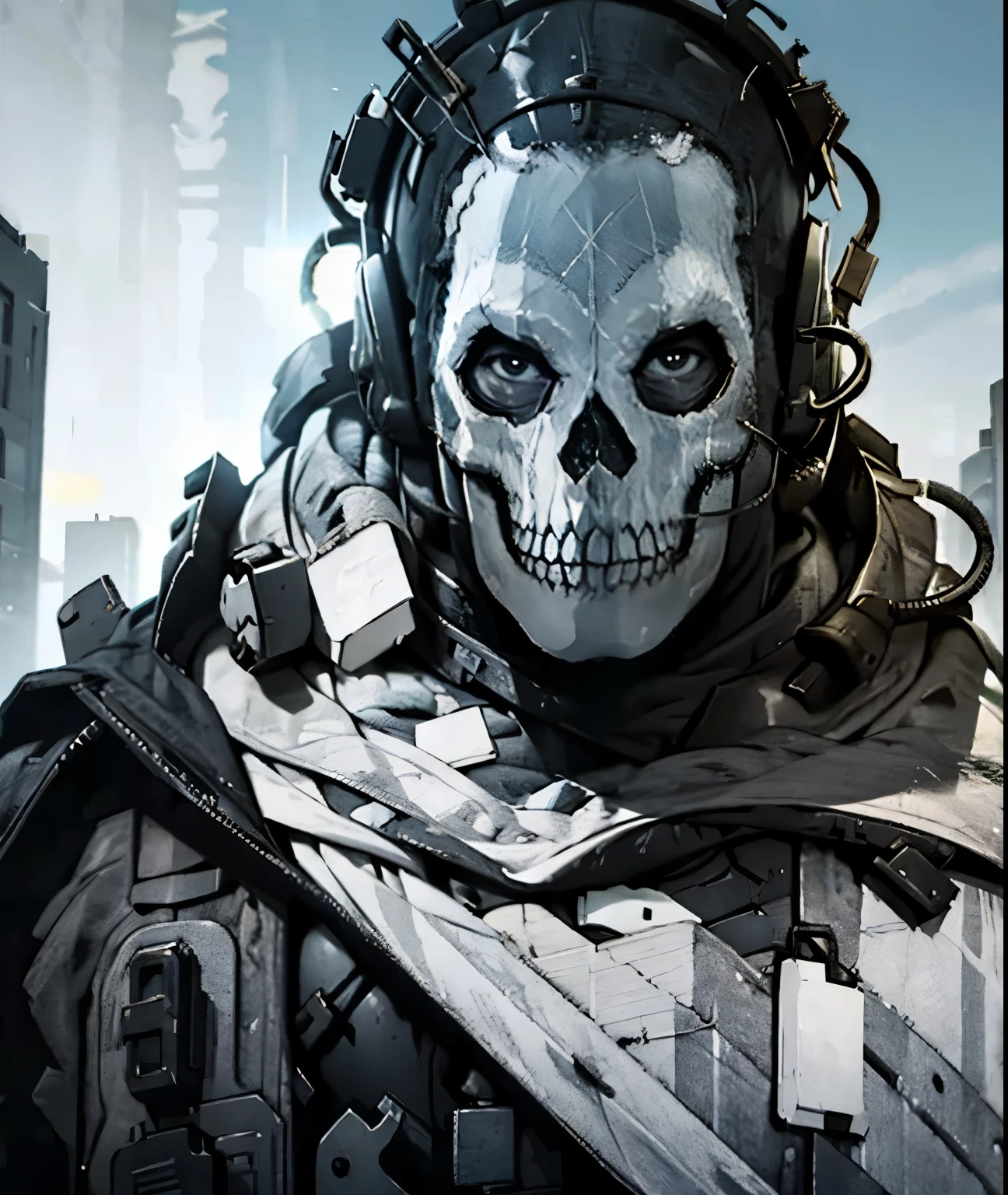 gh0st, giant towering city