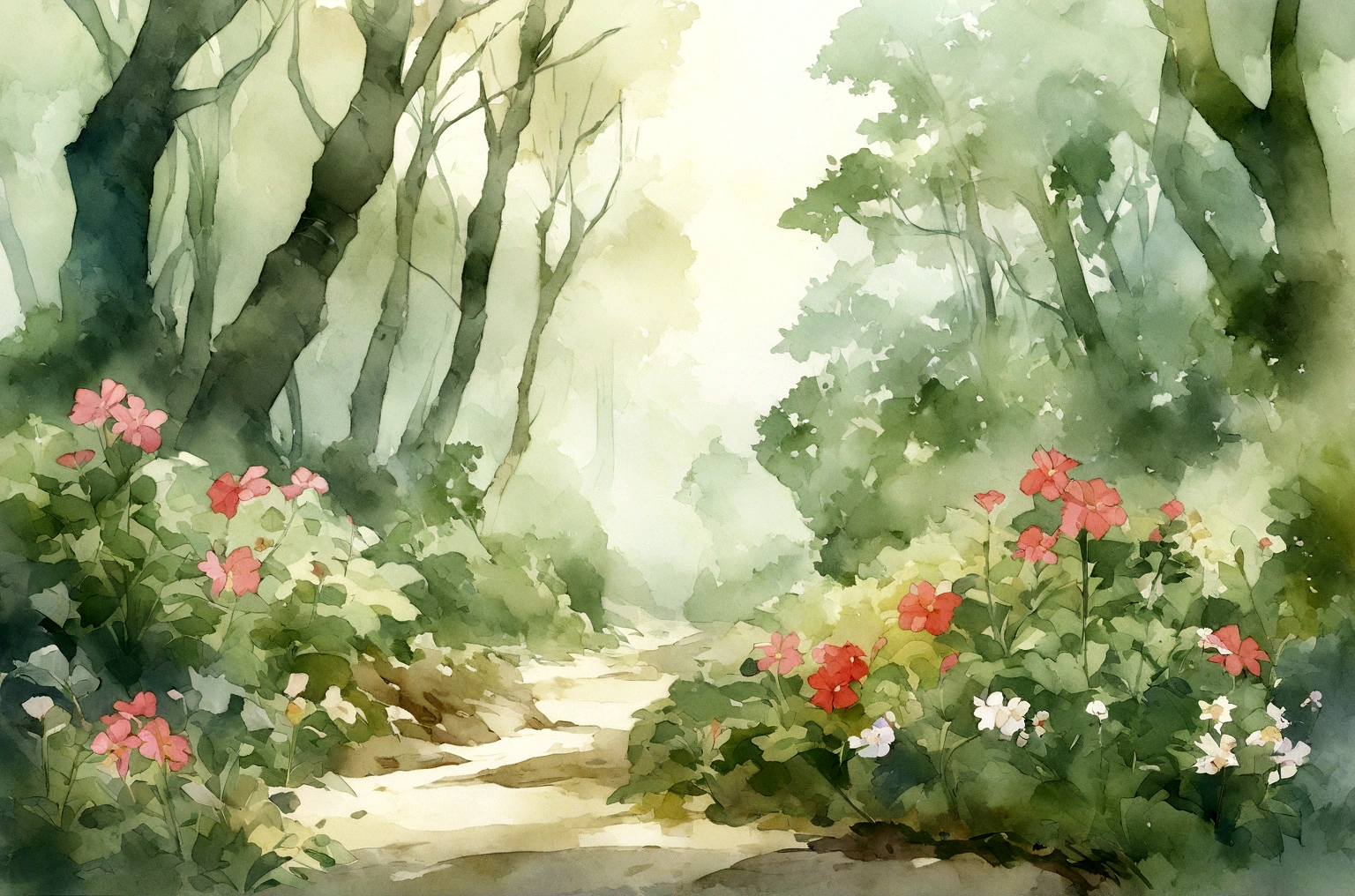 Transform this photograph into a watercolor-style drawing with clear lines. The image should capture the essence of the Cerrado biome, highlighting the local vegetation, landscapes, flowers, plants, and animals. Keep the details sharp, but apply a soft, watercolor texture. The illustration should have an artistic touch that highlights the natural beauty of the Serra do Espinhaço and the Serra do Cipó