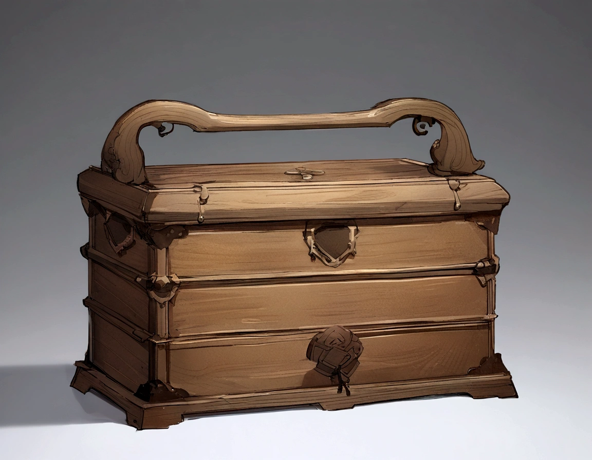 a close up of a wooden box with a handle on a stand, box, gujian, covered chest, 1840, 1 4 8 0 s, 18, ori, 1800, wooden casing, style of guo hua, f50, nanquan, 1 5, 15, 8 k