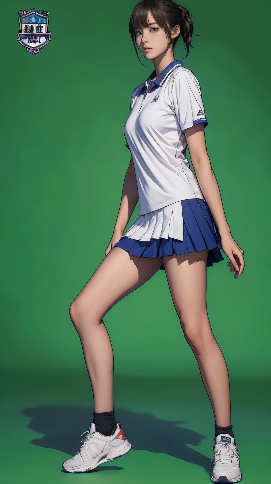 (white cotton panties:1.5), (Playing tennis:1.25), (wind:1.25), (best quality:1.0), (masterpiece:1.0), (super fine illustration:1.0), (beautiful artwork:1.0), (official art:1.0), (full body:1.0), (solo:1.0), (a 17yo japanese girls:1.0), (long skirt:1.25), (white pleated skirt:1.0), (white shirts:1.0), (Wearing white tennis wear:1.0), (sneakers:1.0), (white socks:1.0), (ideal ratio body proportions:1.0), (lanky:1.0), (tall:1.0), (slender:1.0), (small breasts:1.0), (smaller face:1.0), (ponytail:1.0), (black hair:1.0), (a smile:1.0), (delightful!:1.0), (enmaided:1.0), (Chromo-white skin:1.0), (detailed beautiful eyes:1.0), (detailed beautiful face:1.0), (glowing black eyes:1.0), (small tits:1.0), (Wimbledon:1.0), (Movie Lighting:1.0)