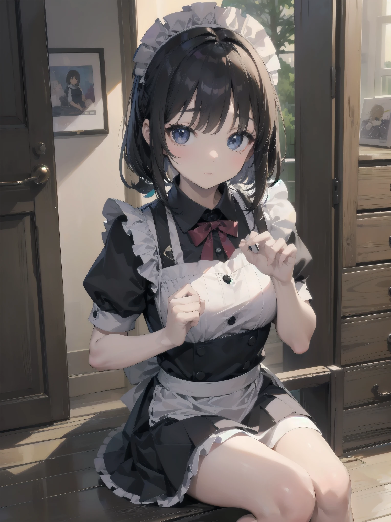 Masterpiece、Disorganized、矛盾するほどのDisorganized、可愛すぎてcuteDisorganized、cute、Super cute、girl、solo、Maid