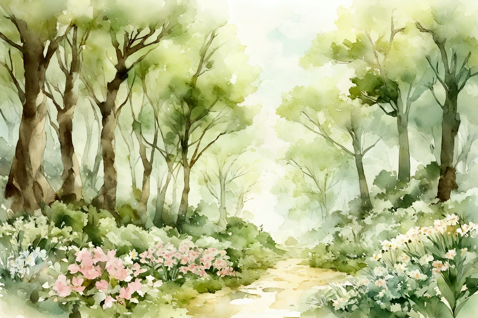 Transform this photograph into a watercolor-style drawing with clear lines. The image should capture the essence of the Cerrado biome, highlighting the local vegetation, landscapes, flowers, plants, and animals. Keep the details sharp, but apply a soft, watercolor texture. The illustration should have an artistic touch that highlights the natural beauty of the Serra do Espinhaço and the Serra do Cipó