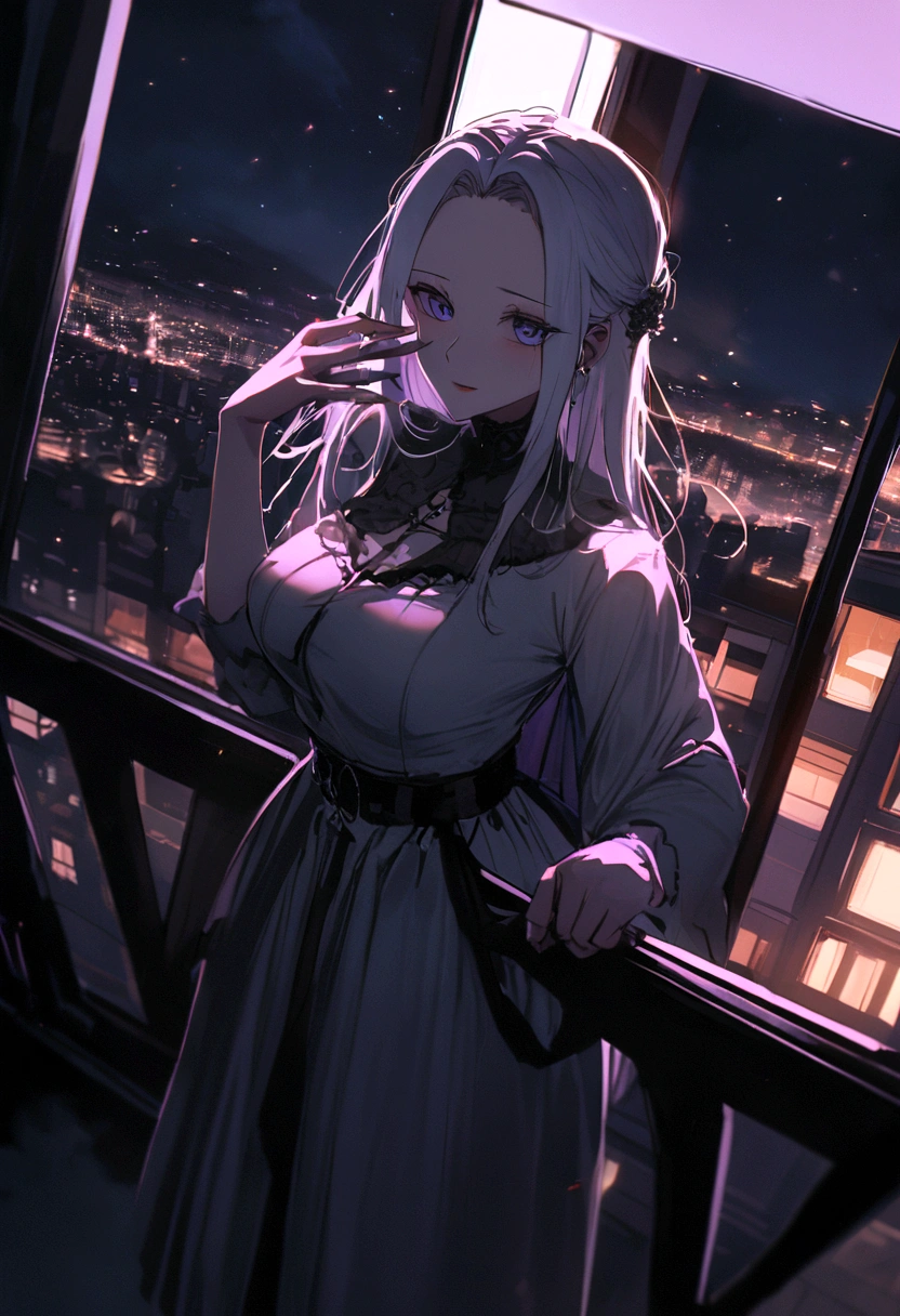 1 femme, American, beau, (selfie, heureux), Tournage dans une luxueuse tente-bar sur le toit, Backlight of city lights, Panneau ouvert pour tente, chef-d'artwork, Best quality, ultra-detailed, Seulement, exteriors, vue panoramique sur la vie nocturne de la ville, Neon illuminated signs, nature (Nature urbaine), joyeux, heureux, Confortable dans une robe de soirée élégante, to l'tent interior, Quand tu ouvres la tente, stunning views of the bustling city below, gratte-ciel illuminés, bustling streets, brise chaude de la nuit, contrastes sombres, ciel nocturne clair, style analogique, regardant le spectateur, Texture de la peau, Grains de films, teinte chaude, ton chaud, fermer, Cinematic light, side lighting, ultra haute résolution, meilleures ombres, Dressed in'un pull chic, Photos détendues et intimes, aux longs cheveux blonds.