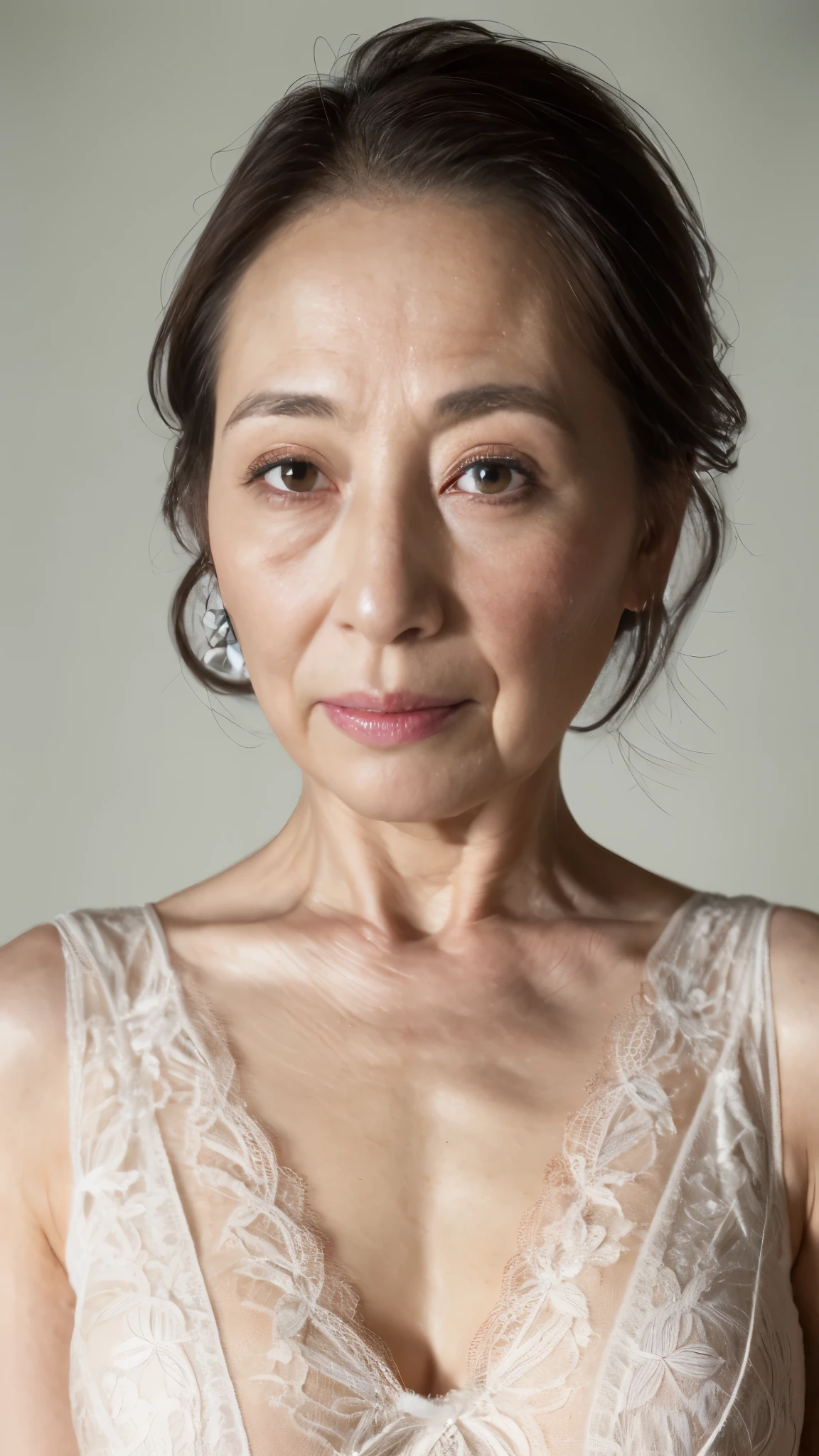 白いドレスを着た女性の接写 - SeaArt AI