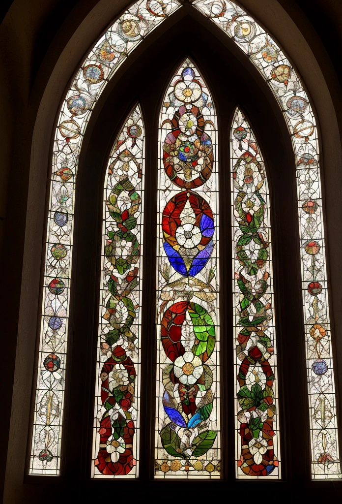 represents the four elements as stained glass, incorporates fantastical elements and imitates ancient baroque art. It generates an image for each element.