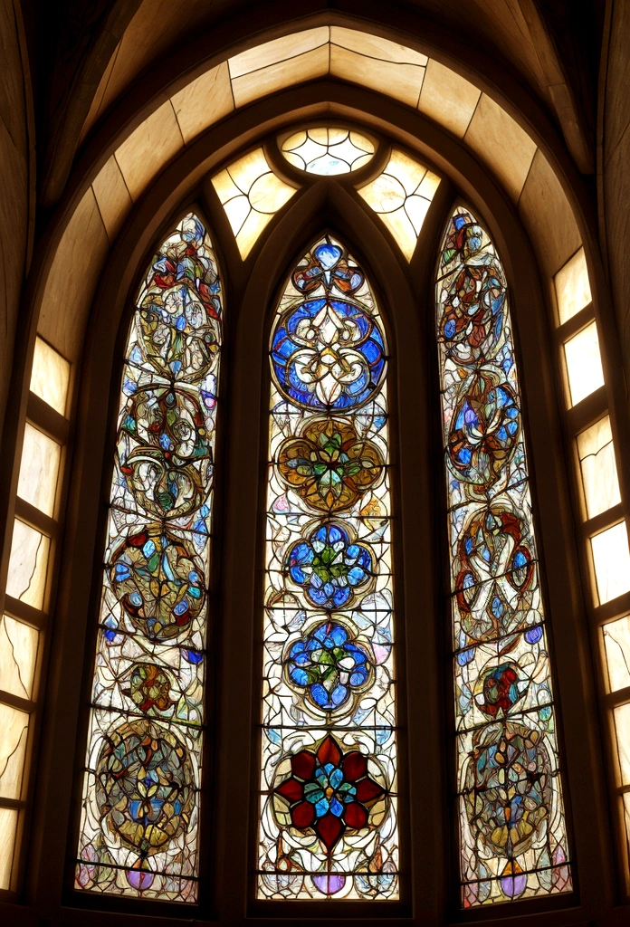 represents the four elements as stained glass, incorporates fantastical elements and imitates ancient baroque art. It generates an image for each element.