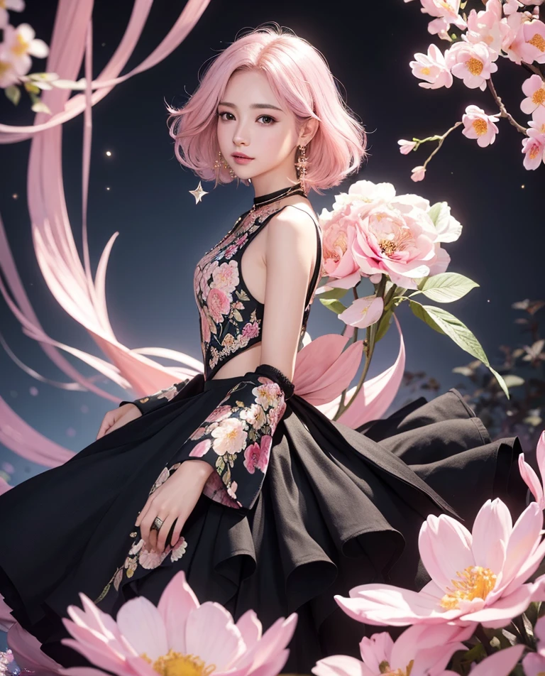 (masterpiece, highest quality, highest quality, Official Art, Beautiful and aesthetic:1.2), Black Eyes, (highest quality, masterpiece painting:1.3), Immature woman, 16 years old, (Half Body Shot), masterpiece, Ultra-high resolution, (((night frame, A lot of star in the frame, round frame, A beautiful girl fits into the frame))), Decorative panel, Abstract art, (Side shot), (Photorealistic:1.0), ((Light pink hair)),Straight hair, Beautiful and black hair, 白くGlowing Skin, Picturesque, sketch, texture, 超A high resolution, alone, Beautiful woman, Very detailed, (Fractal Art:1.1), (colorful:1.1), (Floral:1.6), Most detailed, (Tangled:1.2), (Dynamic pose), (Abstract background:1.3), (Glowing Skin), (Many colors:0.8), (Earrings:1.4), (feather:0.9), FINAL FANTASY image
black hair