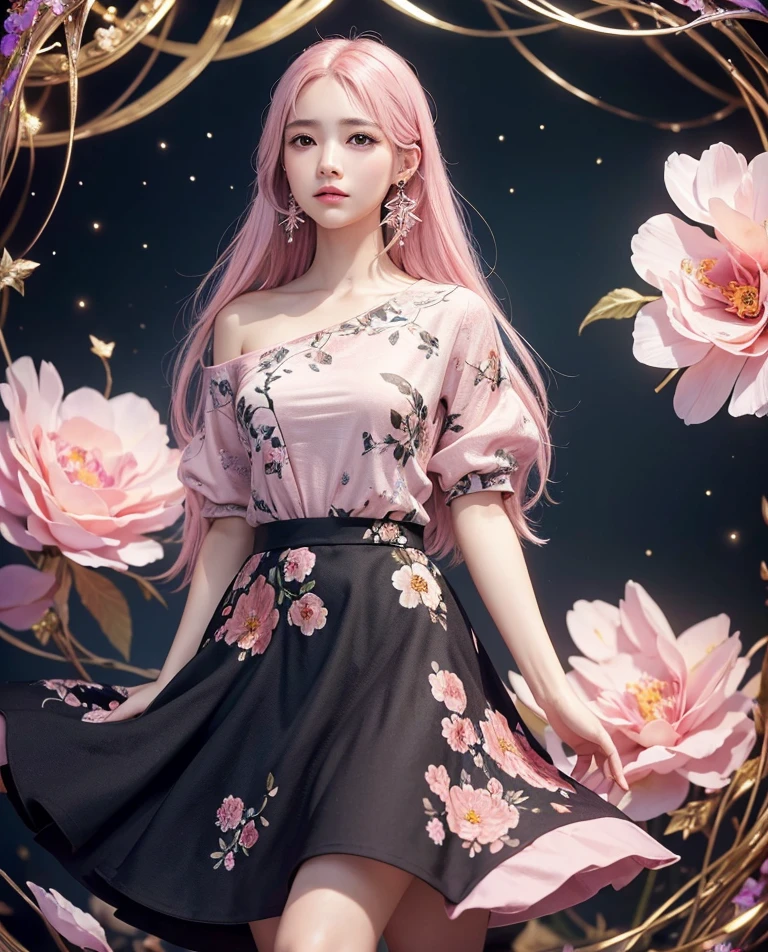 (​masterpiece, highest quality, highest quality, Official Art, Beautiful and aesthetic:1.2), Black Eyes, (highest quality, masterpiece painting:1.3), Immature woman, 16 years old, (Half Body Shot), masterpiece, Ultra-high resolution, (((night frame, A lot of star in the frame, round frame, A beautiful girl fits into the frame))), Decorative panel, Abstract art, (Side shot), (Photorealistic:1.0), ((Light pink hair)),Straight hair, Beautiful and black hair, 白くGlowing Skin, Picturesque, sketch, texture, 超A high resolution, alone, Beautiful woman, Very detailed, (Fractal Art:1.1), (colorful:1.1), (Floral:1.6), Most detailed, (Tangled:1.2), (Dynamic pose), (Abstract background:1.3), (Glowing Skin), (Many colors:0.8), (Earrings:1.4), (feather:0.9),  FINAL FANTASY image
black hair