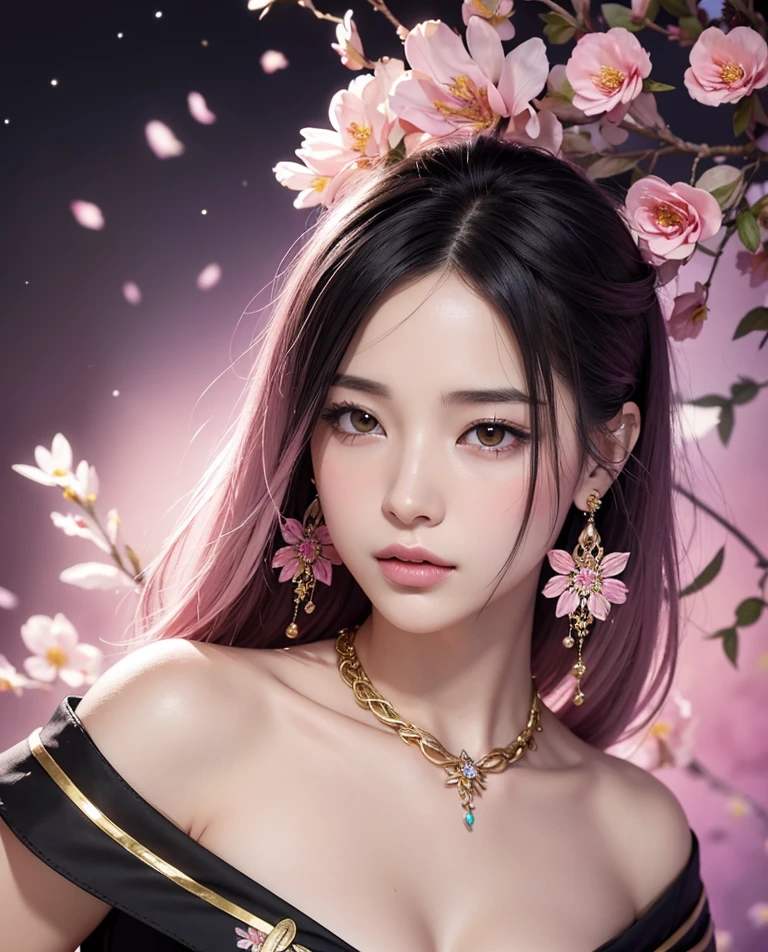 (​masterpiece, highest quality, highest quality, Official Art, Beautiful and aesthetic:1.2), Black Eyes, (highest quality, masterpiece painting:1.3), Immature woman, 16 years old, (Half Body Shot), masterpiece, Ultra-high resolution, (((night frame, A lot of star in the frame, round frame, A beautiful girl fits into the frame))), Decorative panel, Abstract art, (Side shot), (Photorealistic:1.0), ((Light pink hair)),Straight hair, Beautiful and black hair, 白くGlowing Skin, Picturesque, sketch, texture, 超A high resolution, alone, Beautiful woman, Very detailed, (Fractal Art:1.1), (colorful:1.1), (Floral:1.6), Most detailed, (Tangled:1.2), (Dynamic pose), (Abstract background:1.3), (Glowing Skin), (Many colors:0.8), (Earrings:1.4), (feather:0.9),  FINAL FANTASY image
black hair