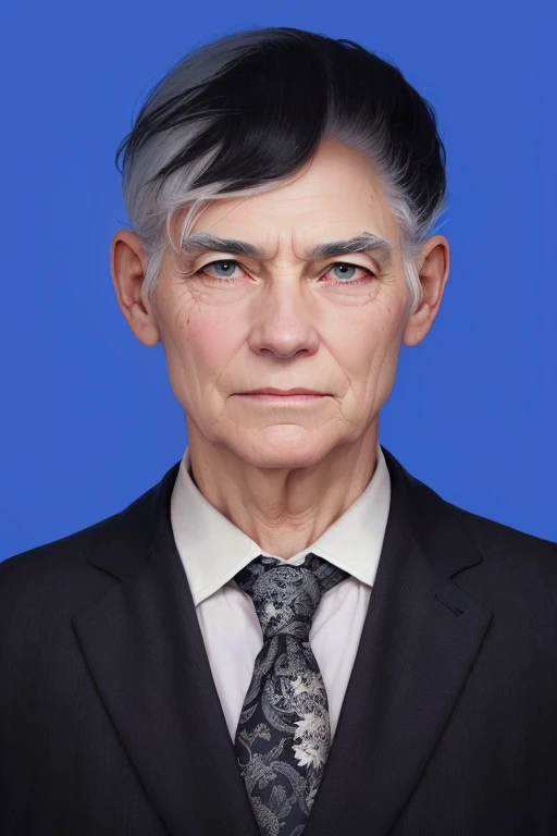 The original image shall prevail，White hair，wrinkle，65 years old