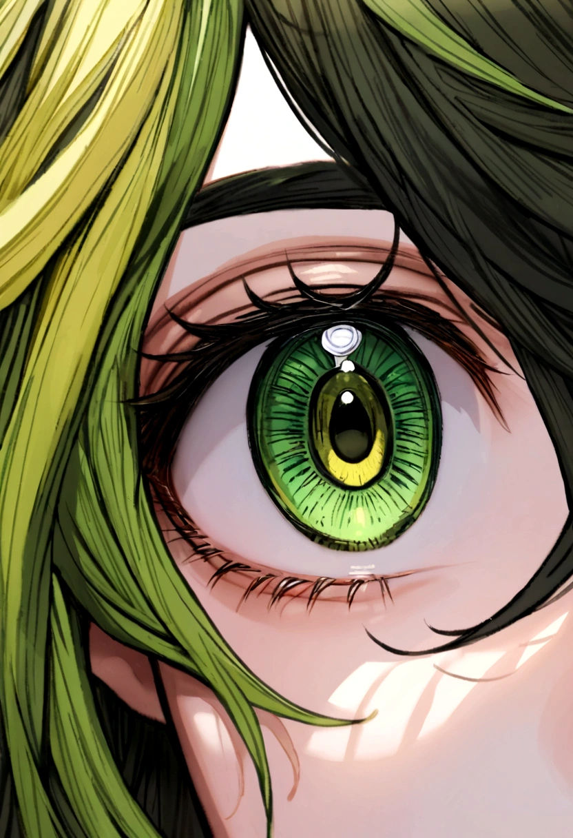 Chica de cabello amarillo medio y ojos verdes y ropa rosa abrazando a un chico hombre de cabello medio negro y ojos marrones