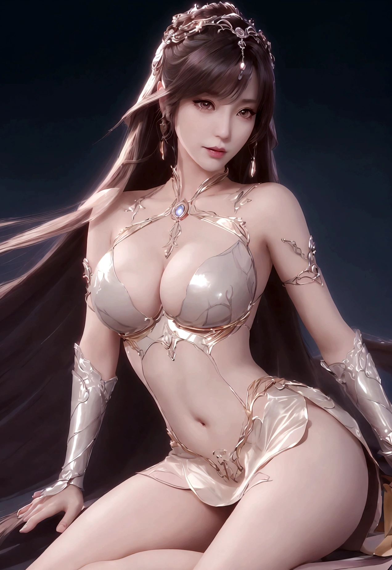 [[[[Tortoise Shell Binding]]]]Fashion model 40 years old [[[[Features]]]], [[[[Seductive expression]]]], [[[[bShoulder]]]], [[[[海莱格Long legs]]]] Black jewel-like eyes, Perfect lips，Perfect Teeth，Perfect skin，Soft headlight，HDR，girl，casual，（Pastel colors：1.2）, milf，Sexy beautiful middle-aged woman wearing a very narrow strap deep V sexy gold women&#39;s armor，深 V Split to navel, 巨Large target山雀充滿了牛奶，Lifting clamps, Gold Deep V Slit Women&#39;s Saint Seiya Armor，Split to navel, Openwork transparent, [[[[Tortoise Shell Binding]]]]，（Wear transparent diapers，Long legs，Sexy crystal slippers1.8），crown, Beautifully patterned hair accessories, Headdress, Purple lips, Thin and beautiful lips,Smile, Bohemian style , Detailed winks and kisses, Detailed background, Super Detail, Clear face , Shoulder-length hair, Beautiful symmetrical face, Large target, Round eyes are very beautiful and delicate,Gold Deep V Slit Women&#39;s Saint Seiya Armor ，Split to navel, Mysterious Makeup,Wear a leather skirt， 巨Large target山雀, 巨Large target的乳房, Large target屁股, Flat Belly, Perfect lines and full body curves,Sexy barefoot， Portrait of mature beautiful sexy middle aged woman, Full body portrait。photography，是RAW格式的专业photography，Glamour photos，Portrait Photos，（Practical,photo-Practical:1.37),(masterpiece:1.8),(best quality:1.2),16K,(Blurred background:1.2),(Bokeh:1.2),35 mm:1.2,wide angle,High Angle:1.2， [[[[Metallic luster]]]]