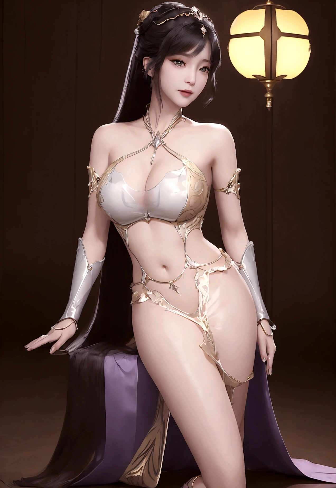 [[[[Tortoise Shell Binding]]]]Fashion model 40 years old [[[[Features]]]], [[[[Seductive expression]]]], [[[[bShoulder]]]], [[[[海莱格Long legs]]]] Black jewel-like eyes, Perfect lips，Perfect Teeth，Perfect skin，Soft headlight，HDR，girl，casual，（Pastel colors：1.2）, milf，Sexy beautiful middle-aged woman wearing a very narrow strap deep V sexy gold women's armor，深 V Split to navel, 巨Large target山雀充滿了牛奶，Lifting clamps, Gold Deep V Slit Women's Saint Seiya Armor，Split to navel, Openwork transparent, [[[[Tortoise Shell Binding]]]]，（Wear transparent diapers，Long legs，Sexy crystal slippers1.8），crown, Beautifully patterned hair accessories, Headdress, Purple lips, Thin and beautiful lips,Smile, Bohemian style , Detailed winks and kisses, Detailed background, Super Detail, Clear face , Shoulder-length hair, Beautiful symmetrical face, Large target, Round eyes are very beautiful and delicate,Gold Deep V Slit Women's Saint Seiya Armor ，Split to navel, Mysterious Makeup,Wear a leather skirt， 巨Large target山雀, 巨Large target的乳房, Large target屁股, Flat Belly, Perfect lines and full body curves,Sexy barefoot， Portrait of mature beautiful sexy middle aged woman, Full body portrait。photography，是RAW格式的专业photography，Glamour photos，Portrait Photos，（Practical,photo-Practical:1.37),(masterpiece:1.8),(best quality:1.2),16K,(Blurred background:1.2),(Bokeh:1.2),35 mm:1.2,wide angle,High Angle:1.2， [[[[Metallic luster]]]]