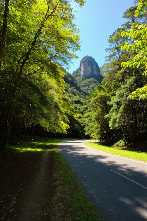((melhor qualidade)), ((Obra de arte)), (detalhado), 1 foresta, flores grandes, chao com gramado, detalhado 8k, fantasioso, blue sky, cores variaveis, bonito, realista, hight quality, expande, rio ao meio, detalhes femeninos, 3D e 4D, change, de tons, luz 5MP digital,