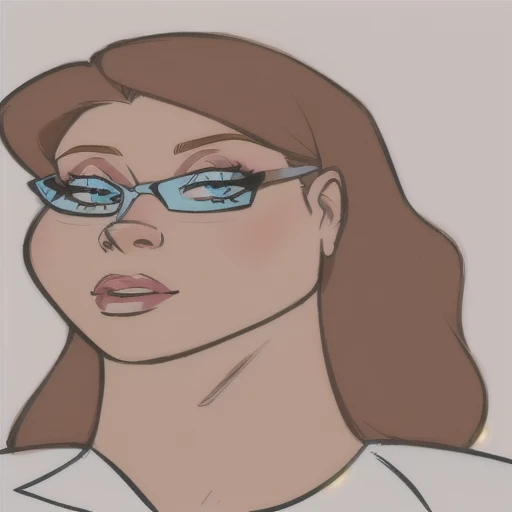 cartoon of a woman with glasses and a white shirt, cell shaded adult animation, character portrait of me, cartoon portrait, drawn image, a character portrait, digitally colored