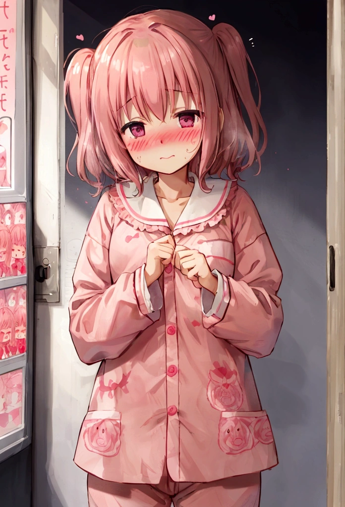 naked、(blush:1.5)、Laugh shyly、pajamas、