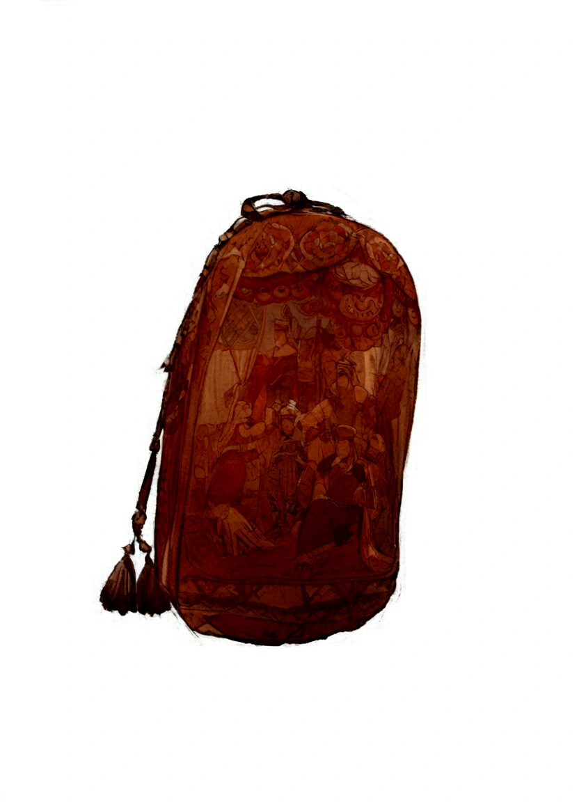 a close up of a bag with a handle on a white background, decadent, nilah, a backpack, tribal yurta, at sunrise, shot on 1 6 mm, in a medium full shot, at sunset, maroon, backpack, medium, 14th century, n - 9, n- 9, n-9, n -9, nomad