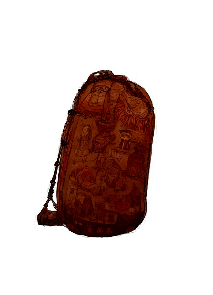 a close up of a bag with a handle on a white background, decadent, nilah, a backpack, tribal yurta, at sunrise, shot on 1 6 mm, in a medium full shot, at sunset, maroon, backpack, medium, 14th century, n - 9, n- 9, n-9, n -9, nomad
